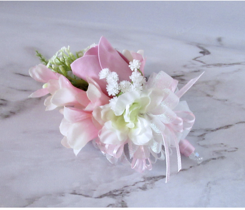Pink Wedding Corsage, Mother Of The Bride Corsage